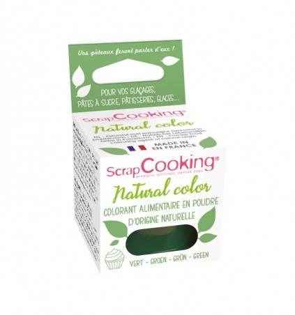 SCRAPCOOKING KLEURSTOF  NATUURLIJK GROEN 10GR