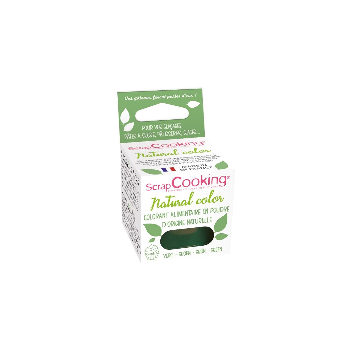 SCRAPCOOKING KLEURSTOF  NATUURLIJK GROEN 10GR