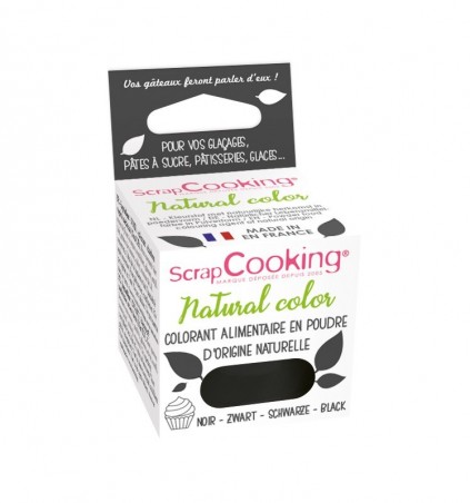 SCRAPCOOKING KLEURSTOF  NATUURLIJK ZWART 10GR