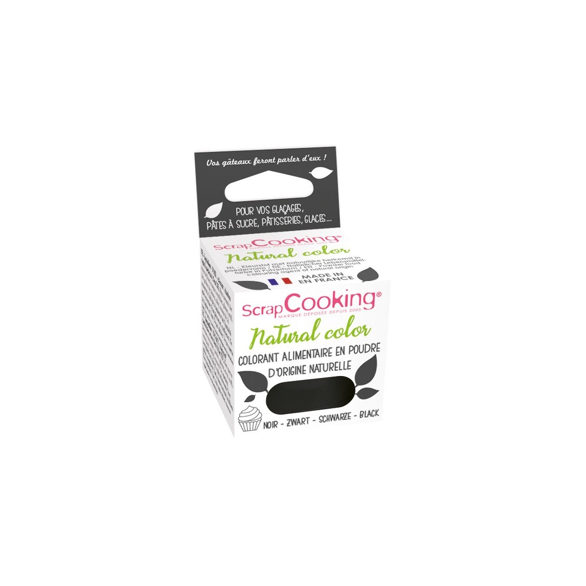 SCRAPCOOKING KLEURSTOF  NATUURLIJK ZWART 10GR