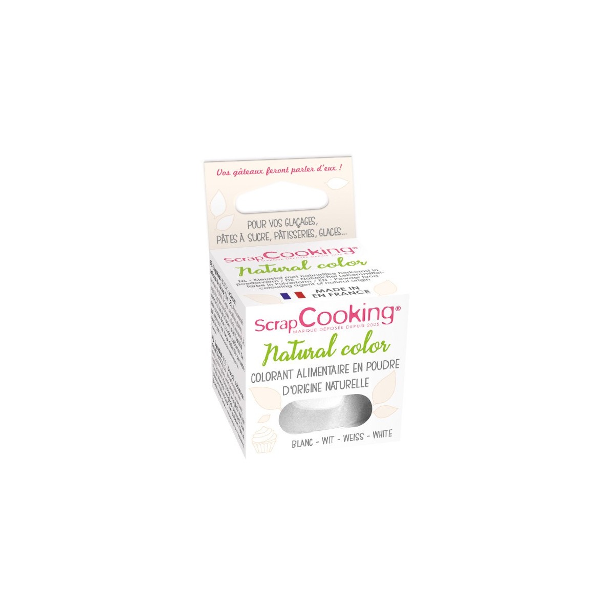 SCRAPCOOKING COLORANT ALIMENTAIRE NATUREL BLANC  10GR