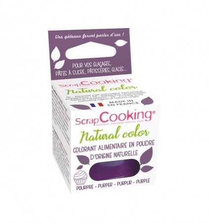 SCRAPCOOKING KLEURSTOF  NATUURLIJK PURPER 10GR