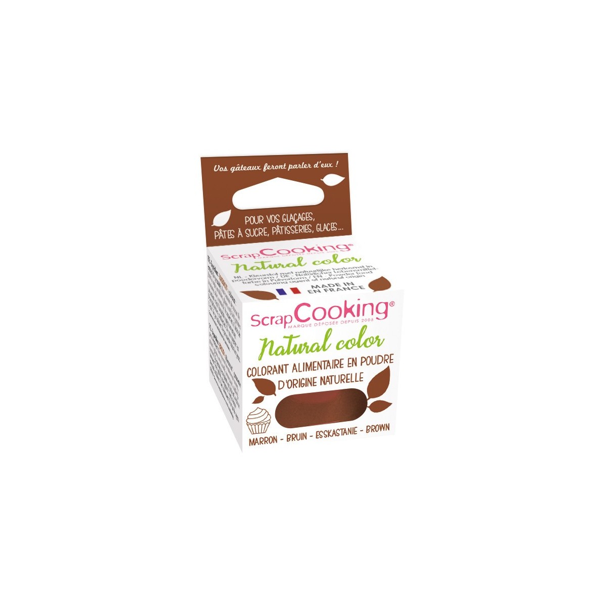 SCRAPCOOKING COLORANT ALIMENTAIRE NATUREL MARRON  10GR