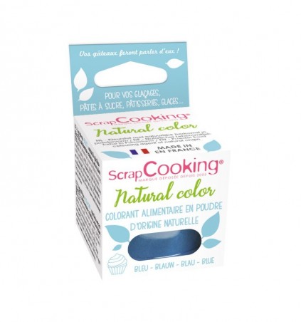 SCRAPCOOKING KLEURSTOF  NATUURLIJK BLAUW 10GR