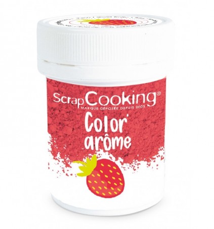 SCRAPCOOKING KLEURSTOF AROME  ROZE/AARDBEI 10GR