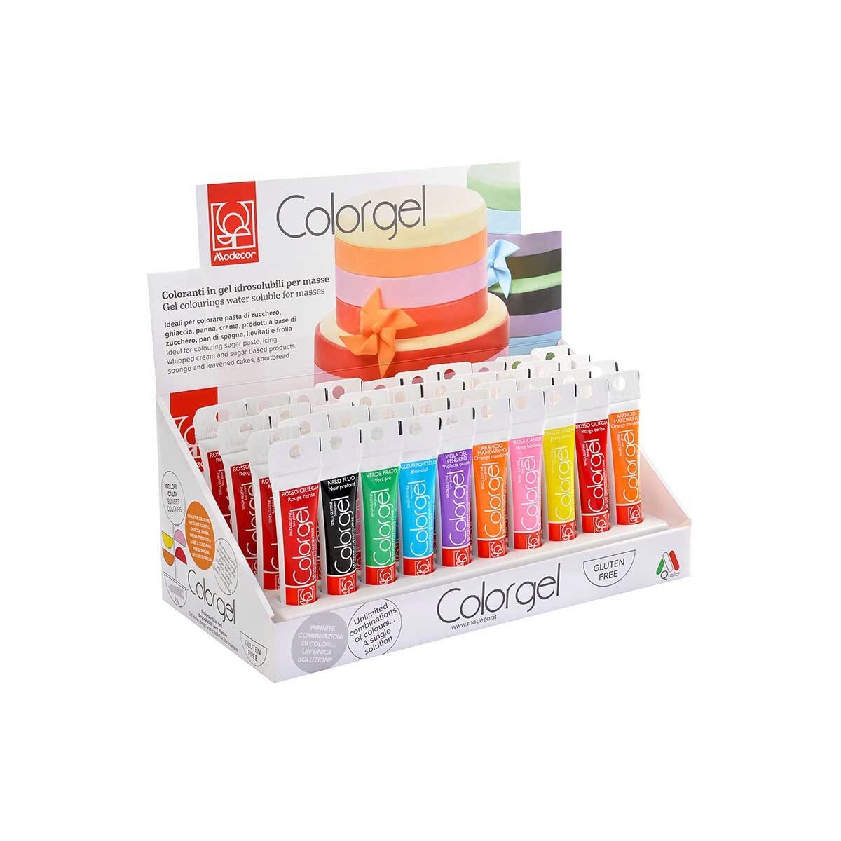 1023218 ASSORTIMENT  COLORGEL 20GR 40 PCES S/CDE