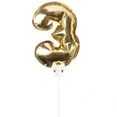 1023823 CHIFFRE BALLONS "3" 5 PCES