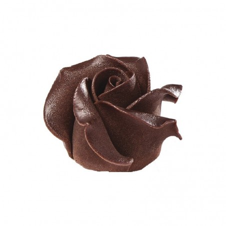 1012291 /77491 ROSES EN CHOCOLAT FONDANT 4CM 15 PCES S/CDE