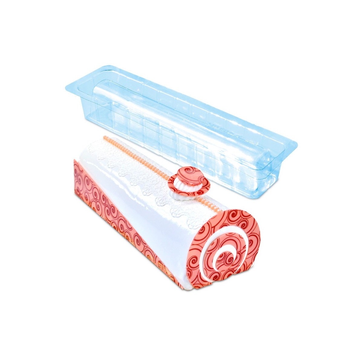 BUB34A MEDIUM STANDARD PVC LOG MOULD INSERT 25,4X6X5CM 6PCES