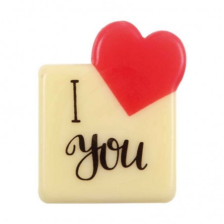 2068501 PLAQUETTE I LOVE YOU 30X35MM 120PCES