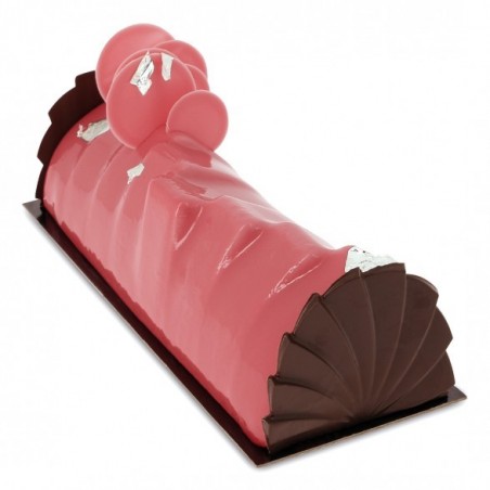 BUB40 MOULE A BUCHE VAGUE EN PVC 50,9X8X8CM 12PCES