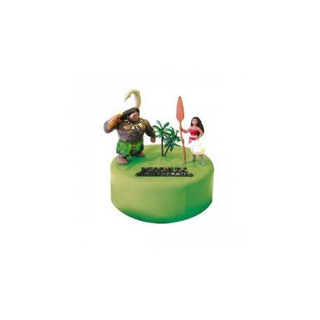 KIT DECOR GATEAU VAIANA 2 FIGURINES MOANA ET MAUI