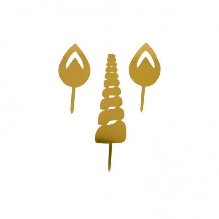 2D GOUDEN HOORN/16CM & OREN/8CM EENHOORN KITBLISTER