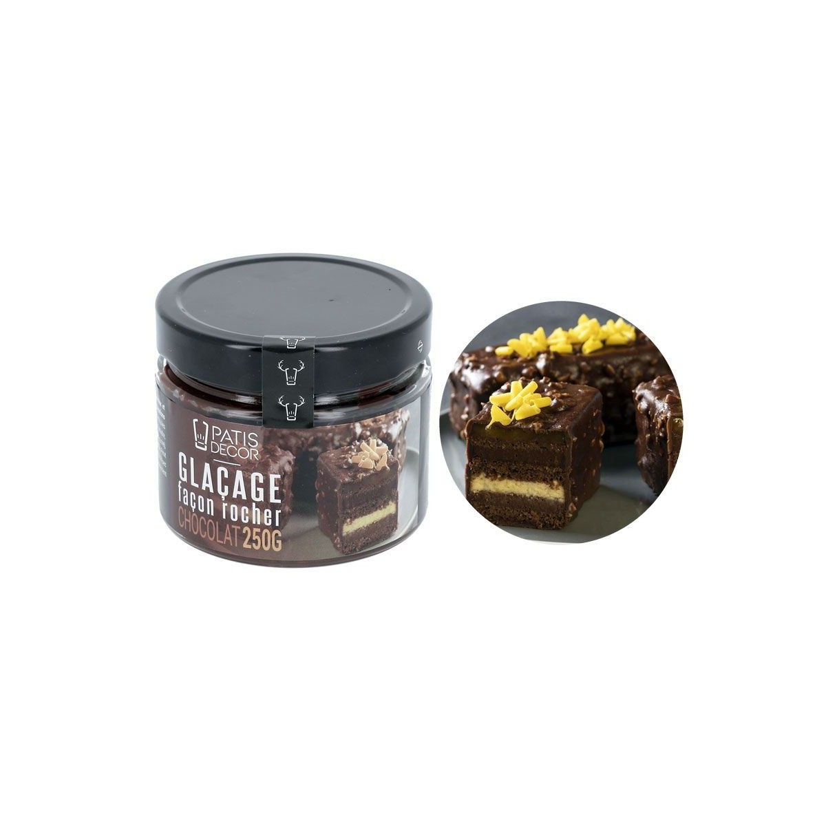 GLAZE ROCK DARK CHOCOLATE 250G