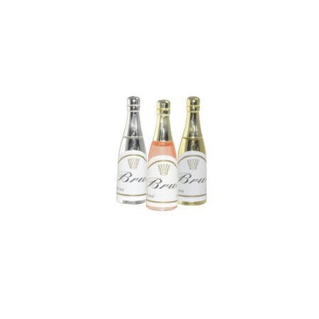 CHAMPAGNE FLES KLEUREN 5,5CM 6 STUKKENZAK