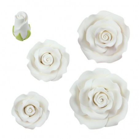 1011150 ASSORTIMENT DE ROSES BLANC 23PCES