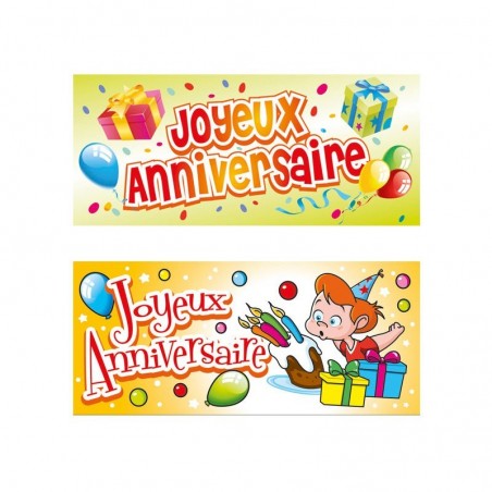 1058924 PLAQUETTE JOYEUX ANNIVERSAIRE 24PCES S/CDE