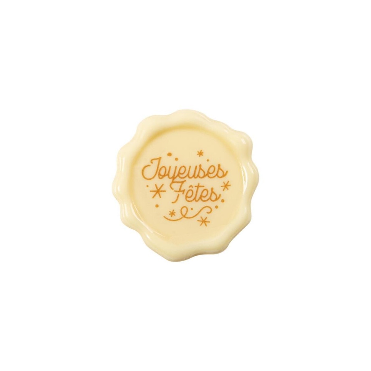 15813 TAMPON JOYEUSES FETES CHOCOLAT BLANC 38MM 120 PCES