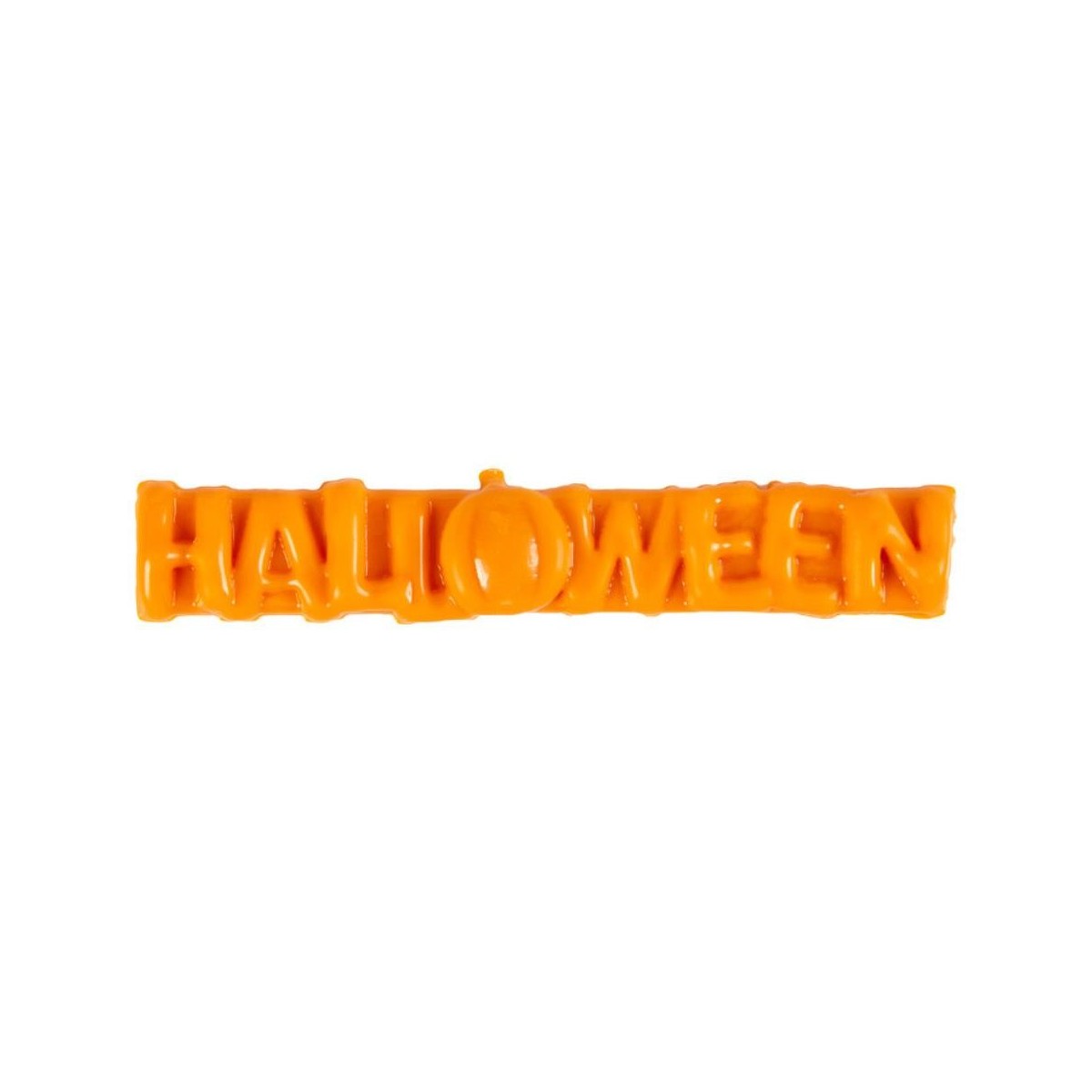 2091123 PLAQUETTE HALLOWEEN RELIEF ORANGE EN CHOCOLAT 90X18MM 24 PCES