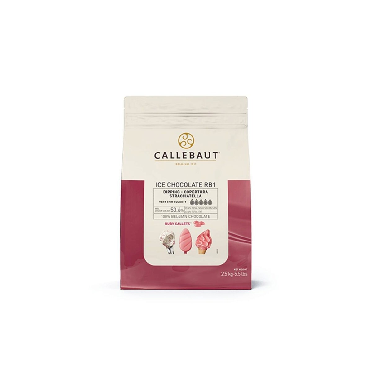 CALLEBAUT ICE-43-RUBY-552 CHOCOLADE RUBY 2.5KGKG