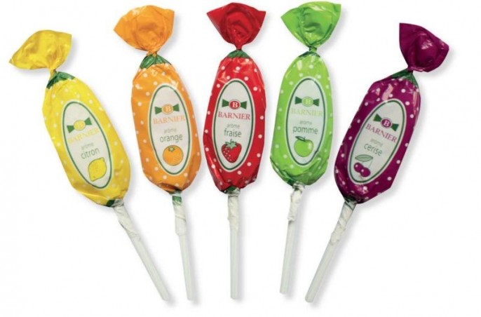 BARNIER ASSORTED FRUIT LOLLIPOPS IN BULK 200 PIECES - 3KG  BAG