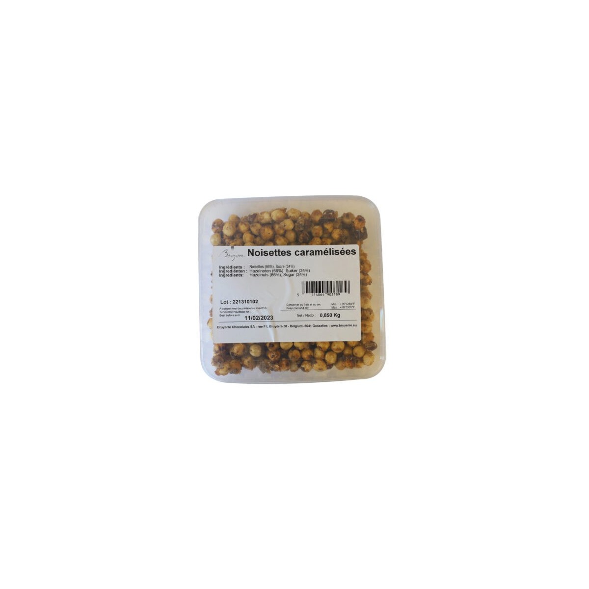 BRUYERRE NOISETTES CARAMELISEES  0.85KG