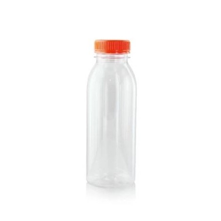 PLASTIC FLES ORANJE DOP 330ML 240ST