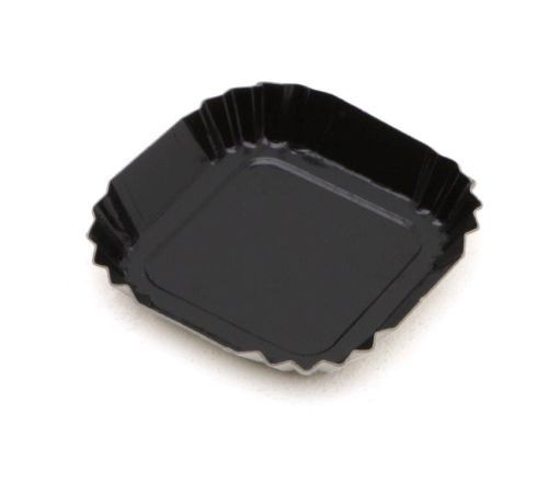 ASSIETTE CARTON CARREE NOIR 65 X 65 MM 100 PIECES FOSTPLUS INCLUS