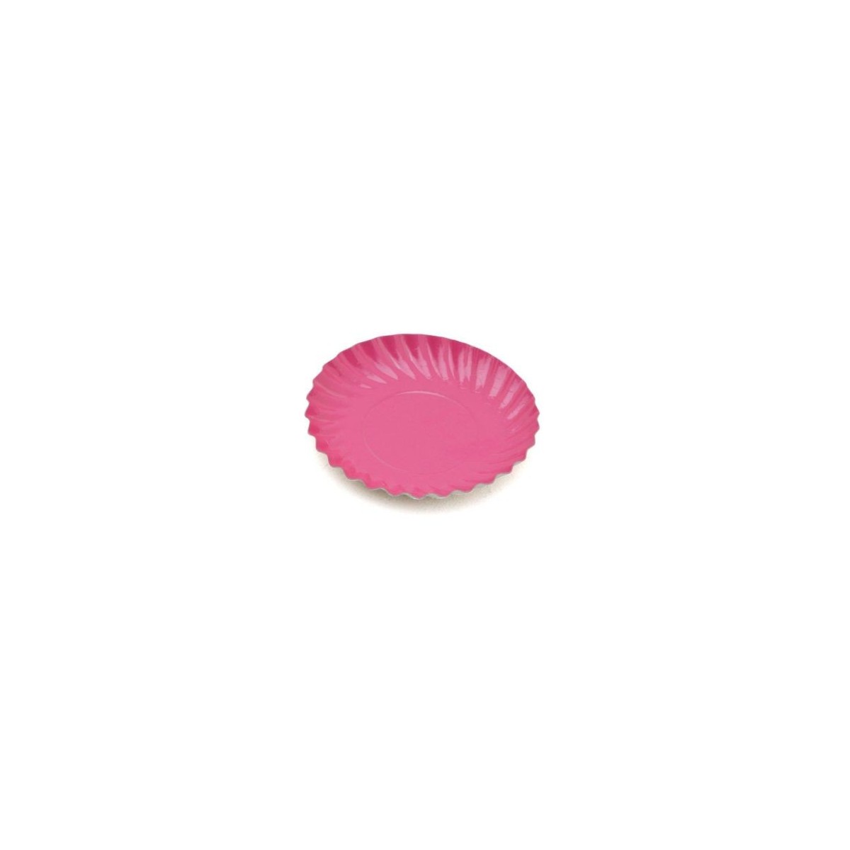 ASSIETTE CARTON RONDE FUCHSIA Ø 88 MM 100 PCES FOSTPLUS INCLUS