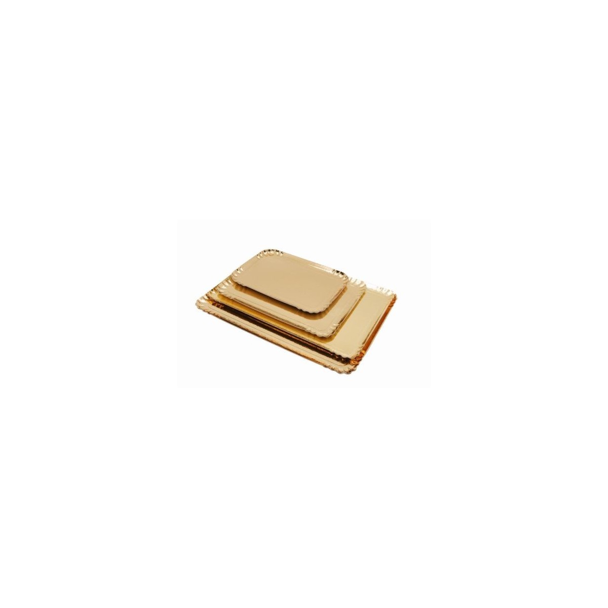 CARDBOARD TRAY RECTANGULAR GOLD 25X34CM 100 PIECES FOSTPLUS INCLUDED  BOX 