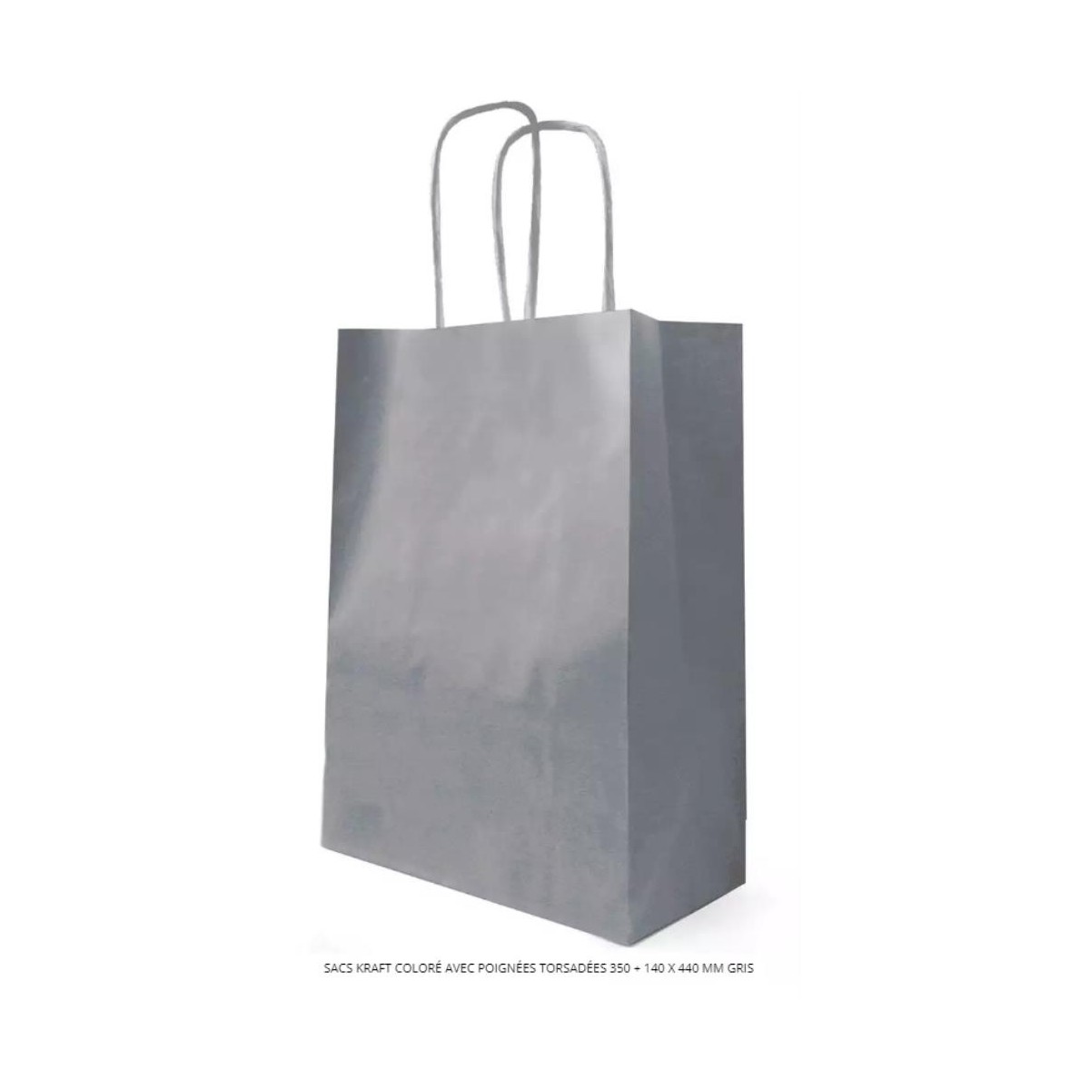 SAC PAPIER KRAFT GRIS 340X140XH/39.5CM COLIS DE  50 SACS