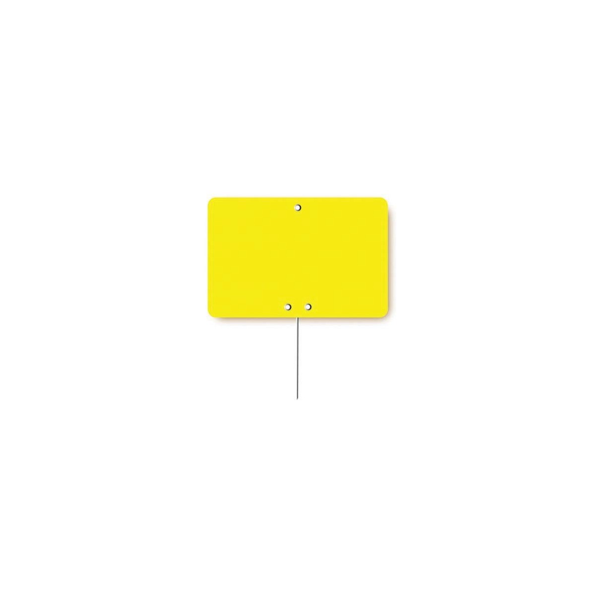 ETIQUETTE FLUO JAUNE 8X6CM PIQUE INOX10 PC 