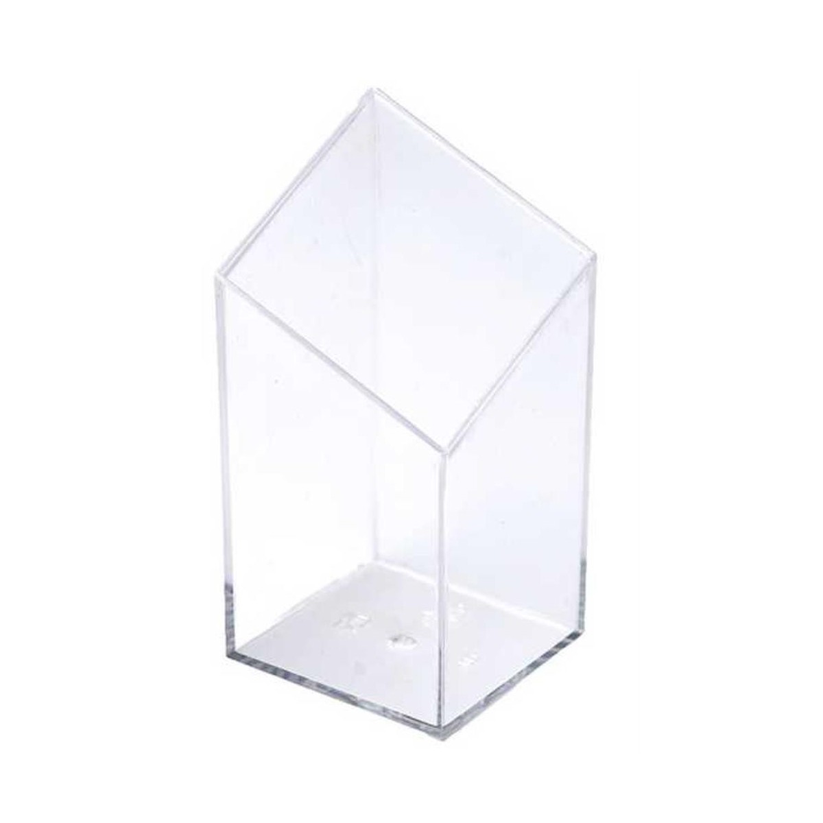 VERRINE TRANSPARENTE LOSANGE 60ML 4.2 CM X 4 CM X 7.8 CM PAQUET DE 20 PCES