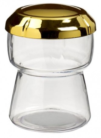 CHAMPAGNE DOP GLAASJE 150ML+DEKSEL 100 STUKKENSTUK