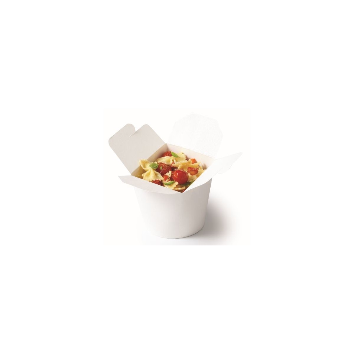 WHITE RESEALABLE PASTA CONE 750ML - 25 PIECES