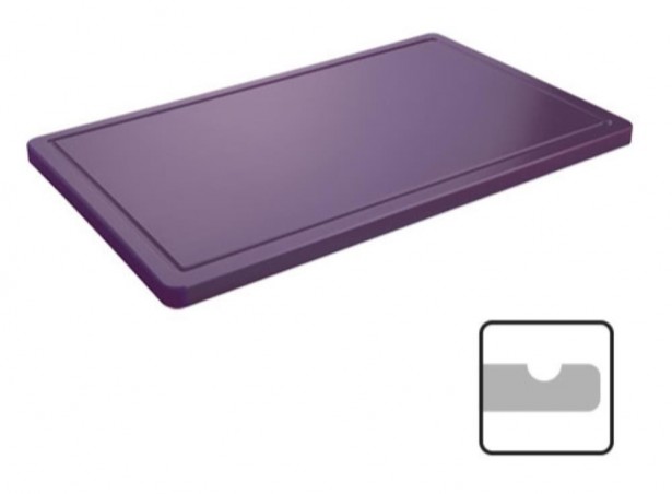 CATERCHEF PLANCHE POLY VIOLET 40X25X2CM  A/RIGOLE