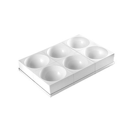 SET VAN 6 HALVE SFEER IN SILICONE ZUCCOTTO DIAM 180 H90MM VOL 1570MLSET