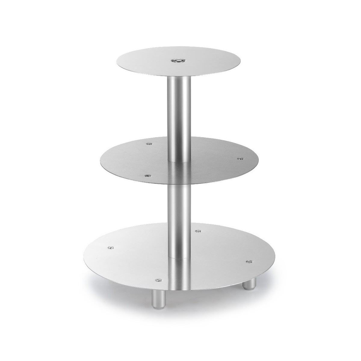 PRESENTOIR ROND A GATEAUX 3 ETAGES EN ALUMINIUM 