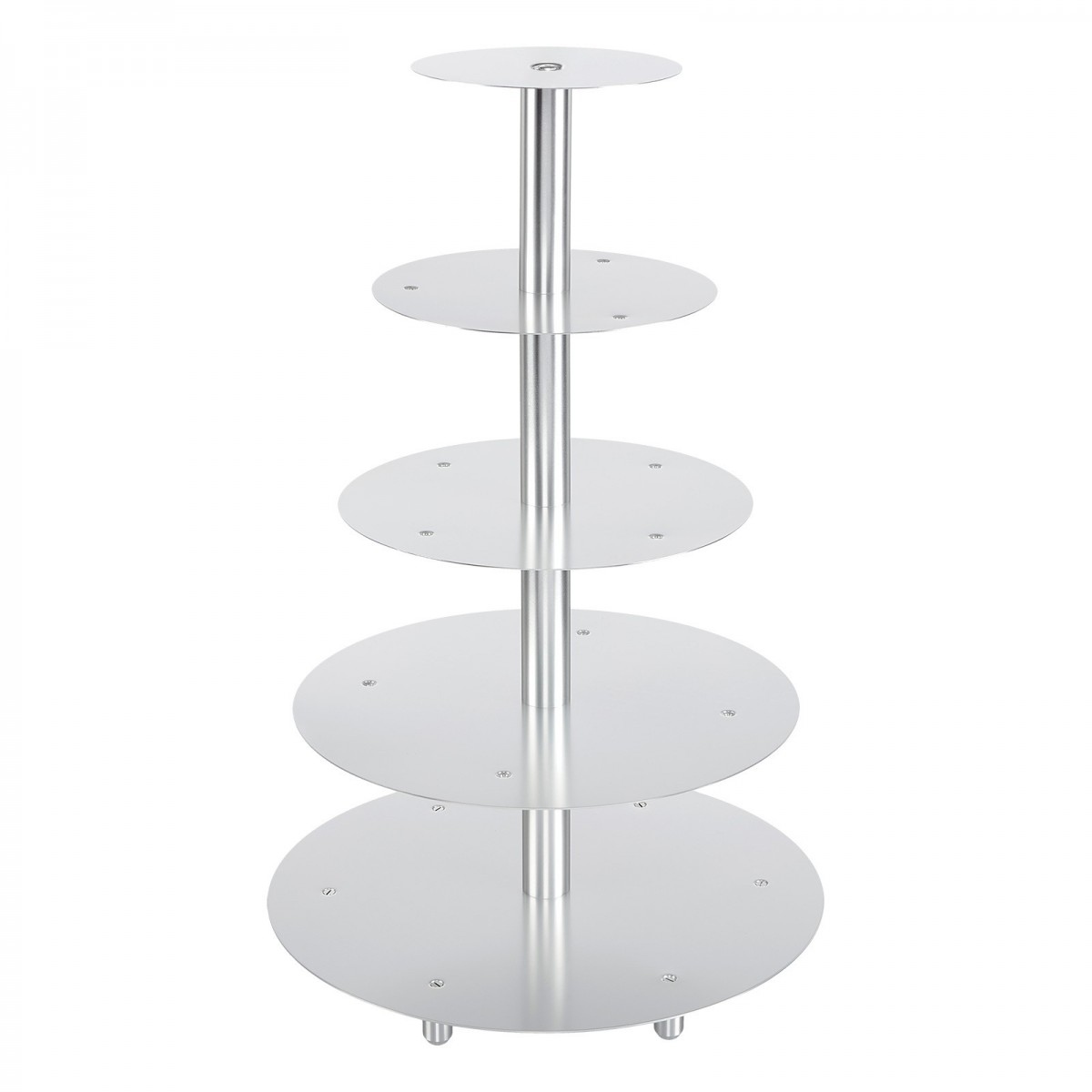 PRESENTOIR ROND A GATEAUX 5 ETAGES EN ALUMINIUM 