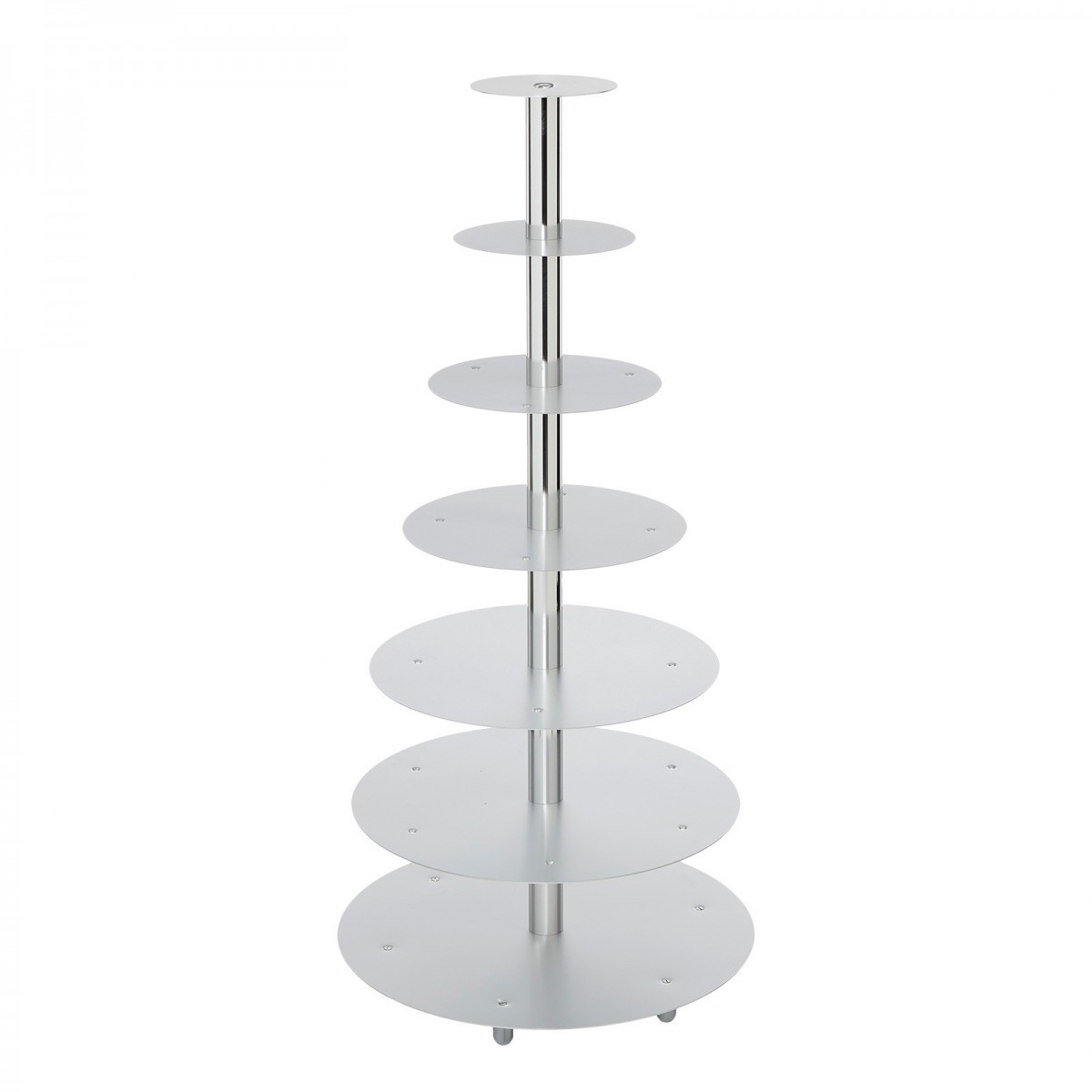 PRESENTOIR ROND A GATEAUX 7 ETAGES EN ALUMINIUM 