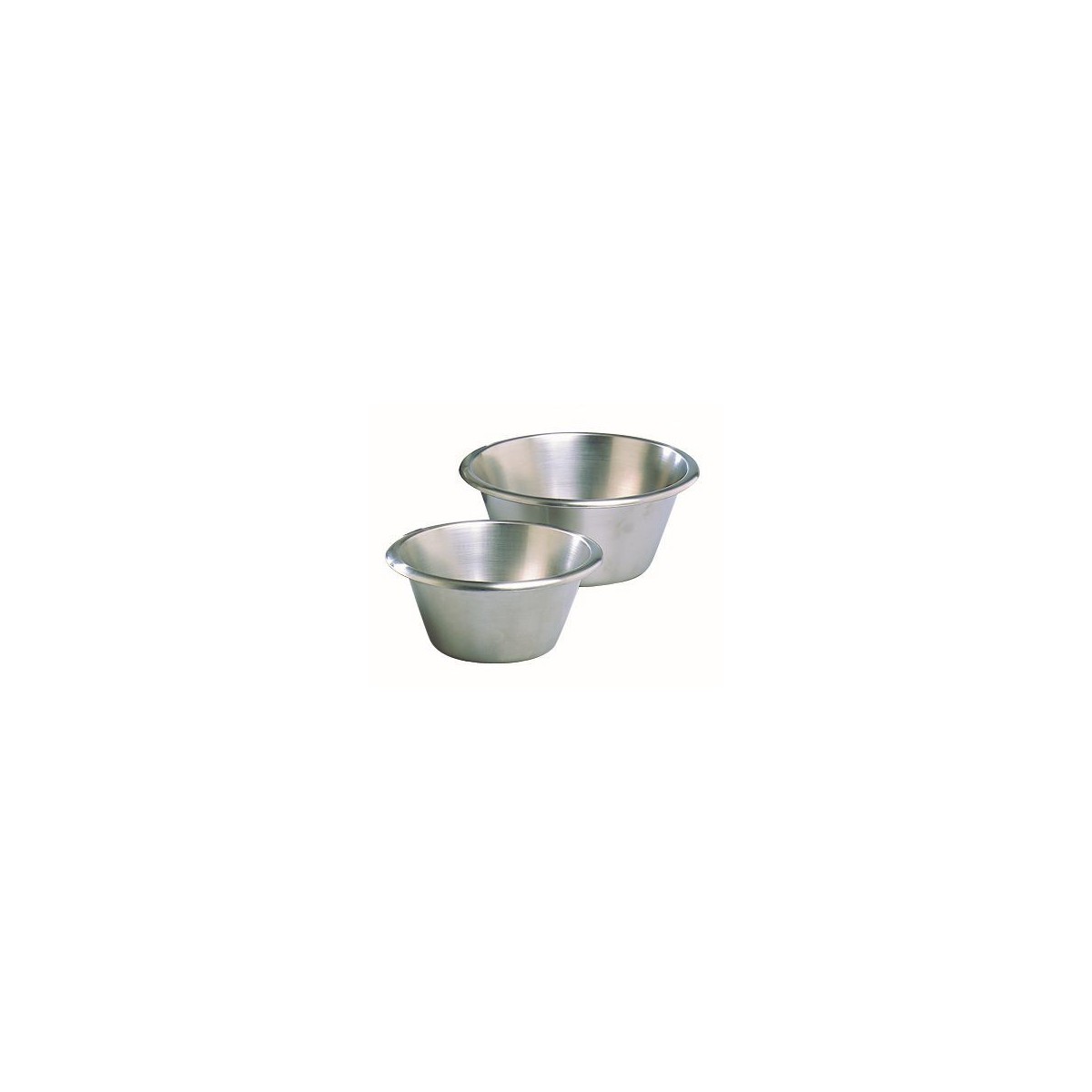 INOX PLAT BODEM PATISSERIE KOM DIAM 16CM 1L OPGEROLDE RANDENSTUK