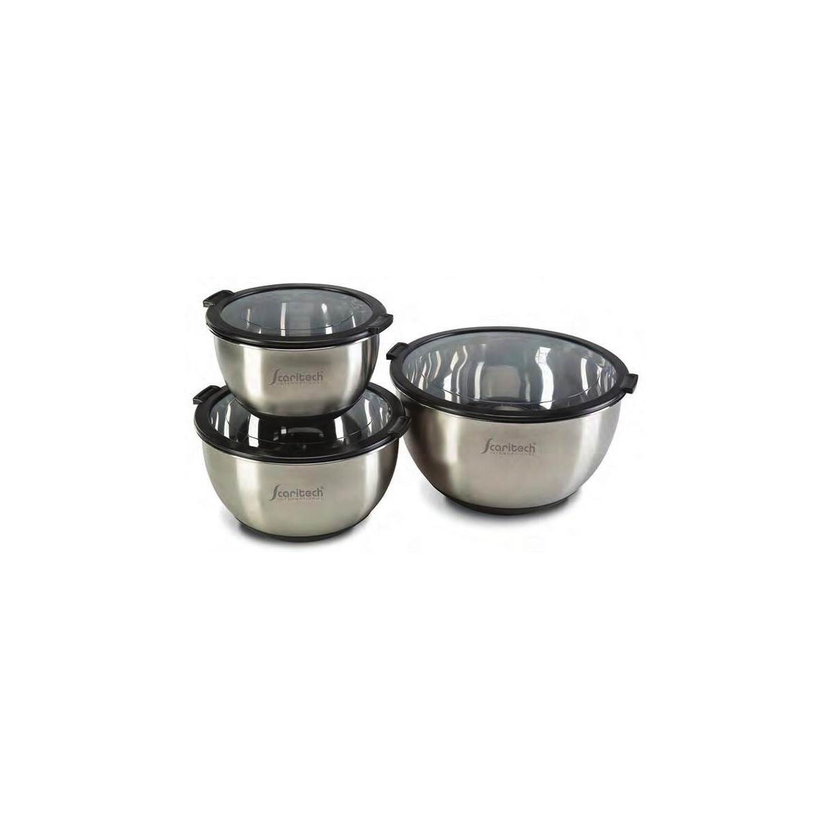 SET DE 3 BASSINES INOX 16-20-24CM