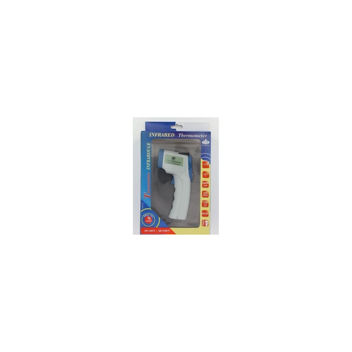 INFRAROOD THERMOMETER MET LASER ZICHT VAN -50° TOT +280°STUK