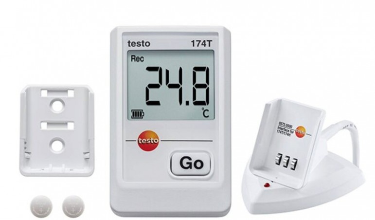 TESTO TEMPERATUUR RECORDER 174 DISPLAY MET INTERFACE USB 1 CANAAL VAN -20°C TOT +70°C-IP55