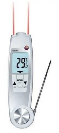 THERMOMETER PEILLOOD/INFRAROOD TESTO 104-IR INOX PEILLOOD COLLECTOR VAN -30° TOT +250° -IP65 DICHT