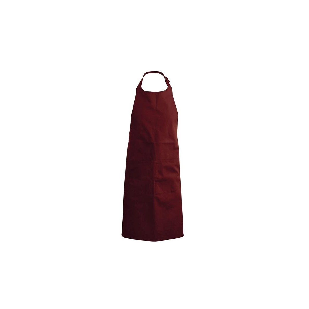 TABLIER KARIBAN BAVETTE + POCHE BORDEAUXH90XL71CM POLYESTER/COTON