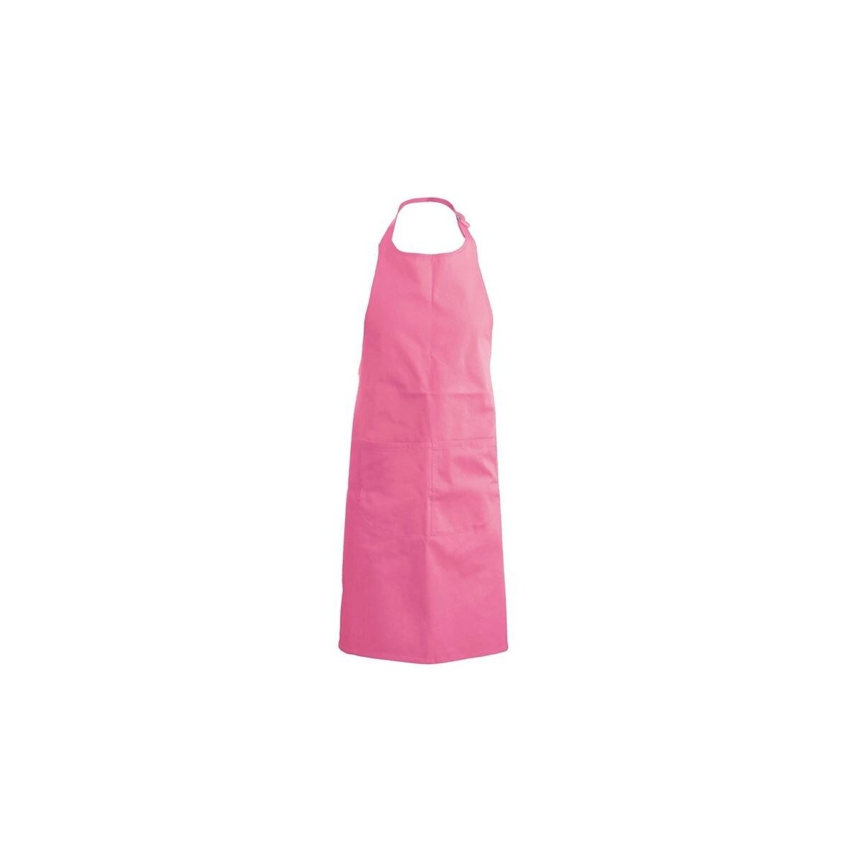 TABLIER KARIBAN BAVETTE + POCHE PINK DARKH90XL71CM POLYESTER/COTON