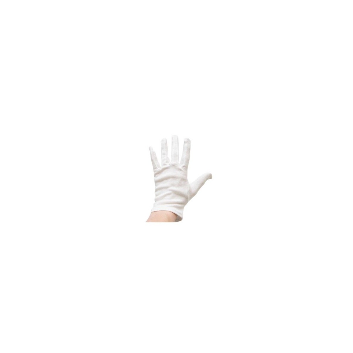 PAIRE DE GANTS COTON BLANC PRALINE TAILLE MOYEN 8COLIS DE 12 PAIRES