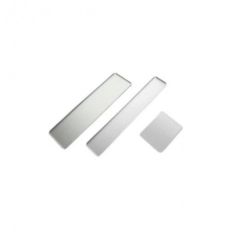 SILVER ALUMINUM TRAY 50X10XH1CM RIGHT ANGLE CUT