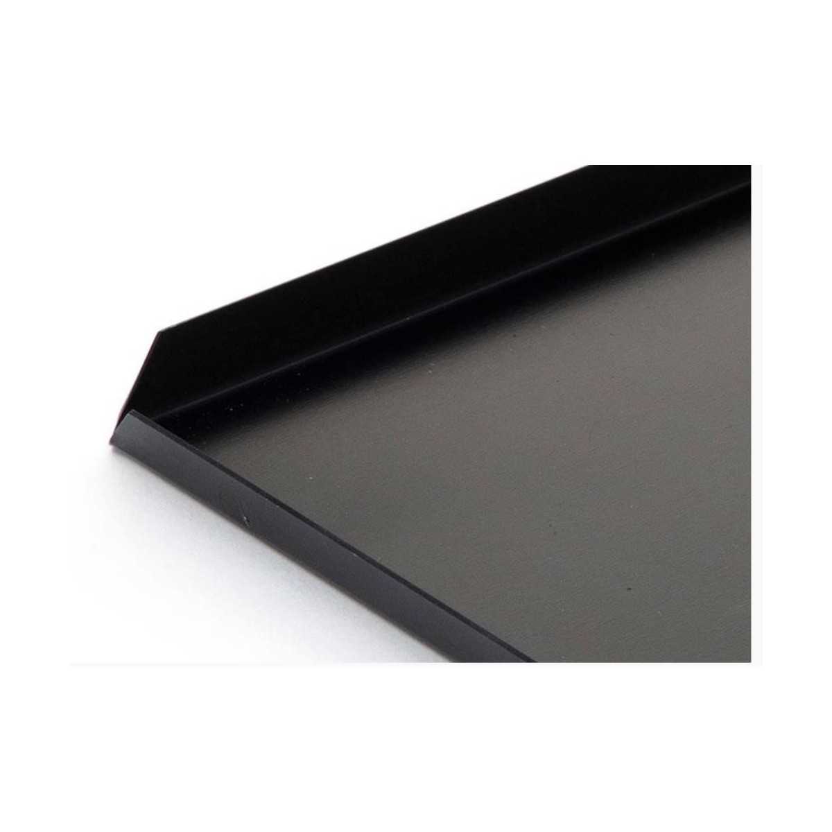 BLACK ALU TRAY 60X40XH1CM RIGHT ANGLE CUT